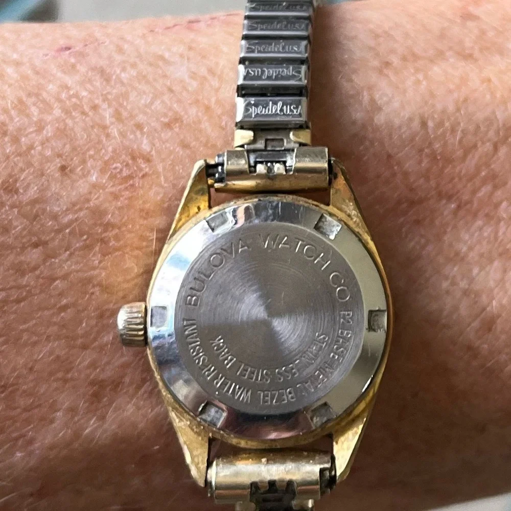 Caravelle watch by Bulova with Speidel stretch band.
